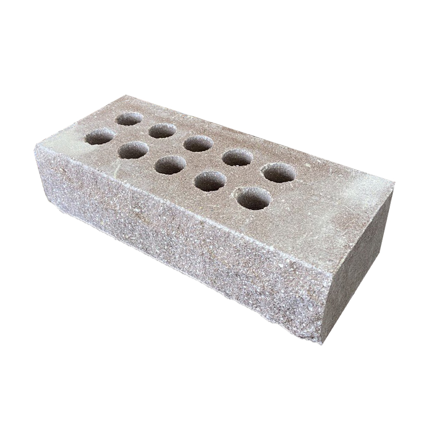 Цегла лицьова пустотіла ложок Колота Коричневий