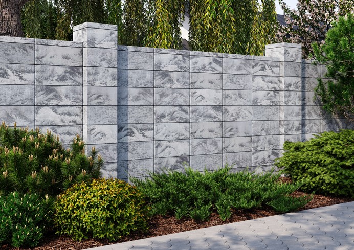 Блоки на паркан Onyx-white